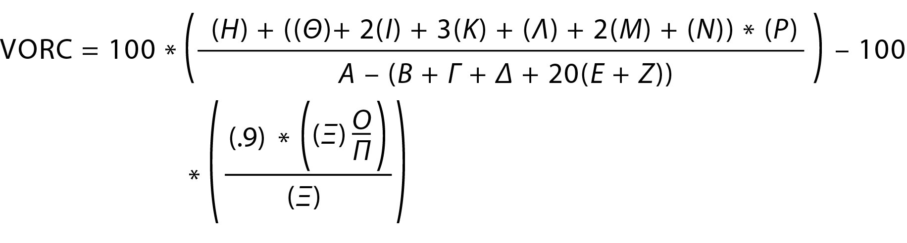 Value Over Replacement Cop (VORC) Formula Value Over Replacement Cop (VORC) Formula