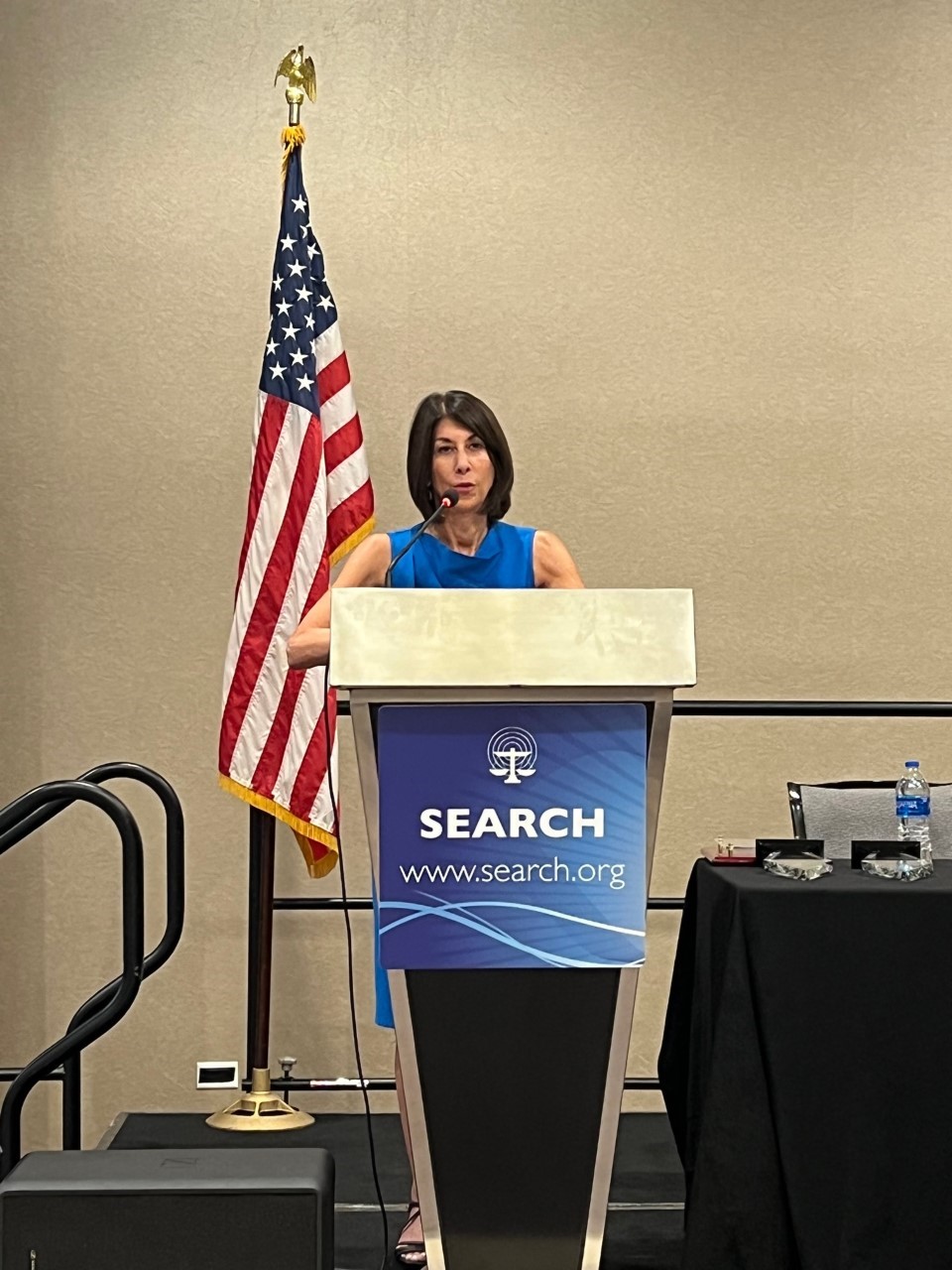 NIJ Director La Vigne, 2022 SEARCH Meeting NIJ Director Nancy La Vigne, Ph.D., gives acceptance speech at 2022 SEARCH Meeting