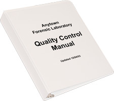 principles_of_dna_05_-_controlling_quality.jpeg Image of a 3 ring binder with the words Quality Control Manual on the cover