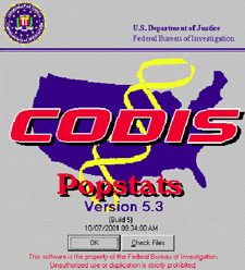 principles_of_dna_07_-_codis.jpeg logo image for CODIS Popstats. Illustration of united states with DNA double helix overtop.