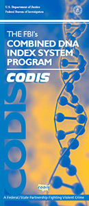 principles_of_dna_09_-_codis_and_the_fbi.jpeg Blue and orange background with a DNA double helix in the background. Text in the foreground says CODIS