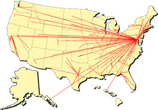 principles_of_dna_09_-_data_collection.jpeg map of the united states with multiple red lines originating from Washington D.C. spreading across the map