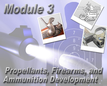 firearms_examiner_03_-_module_3.jpg Illustration of a gun being fired, as well as photographs of rifle firing mechanisms