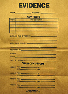 firearms_examiner_06_-_chain_of_custody.jpg Label on the side of an evidence bag