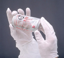 firearms_examiner_06_-_integrity.jpg Personal protective equipment, pair of gloved hands holding a soda can