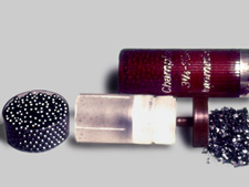 firearms_examiner_10_-_fired_shotshell_components.jpg Components of a shot pellet load (primer, powder, pellets, wadding, and casing)