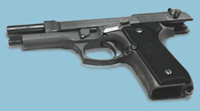 firearms_examiner_15_-_in_the_laboratory.jpg Semiautomatic pistol in a safe condition with the chamber empty, the slide to the rear, and the magazine removed