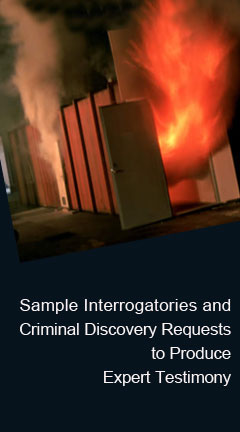 sample.jpg Photo of a burning building. Caption reads, 'Sample Interrogatories and Criminal Discovery Requests to Produce Expert Testimony